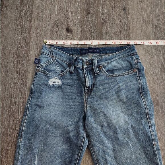 Rock & Republic Berlin Distressed Mid Rise Skinny Jeans Size 6 - Picture 6 of 8